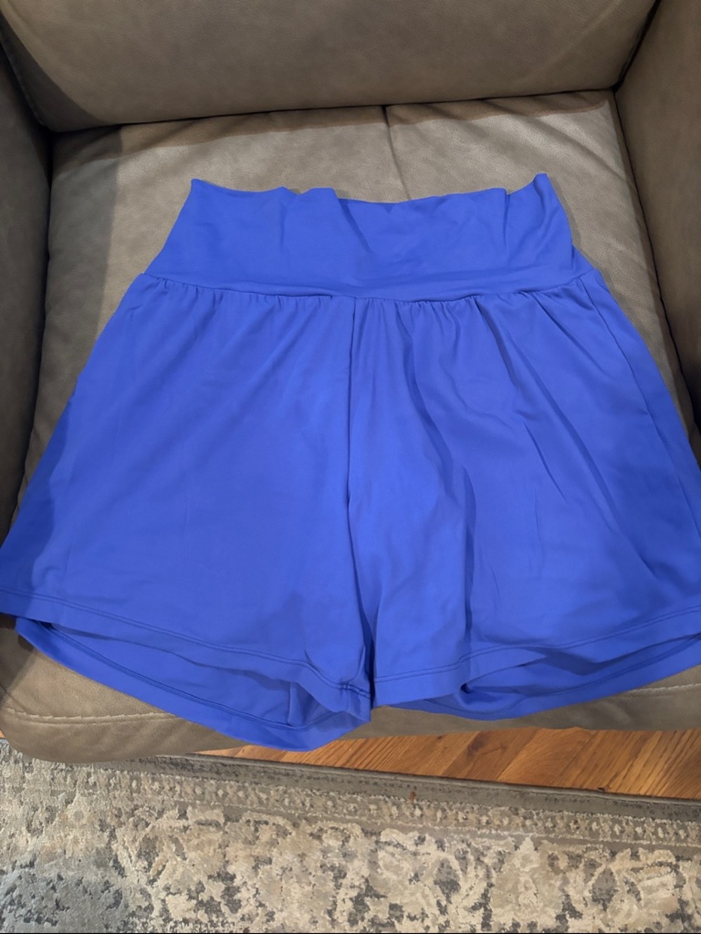 Women’s High-Waist Royal Blue Athletic Shorts